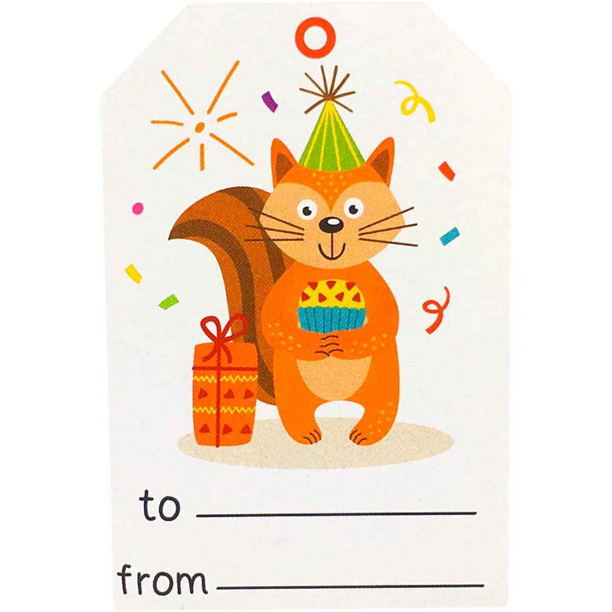 QTY 100 Lil' Animal Happy Birthday Gift Tags