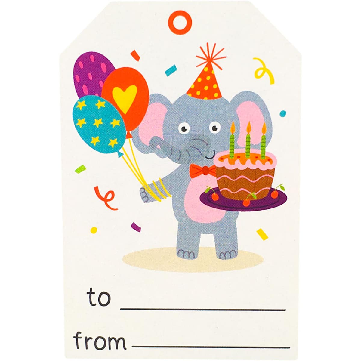 QTY 100 Lil' Animal Happy Birthday Gift Tags