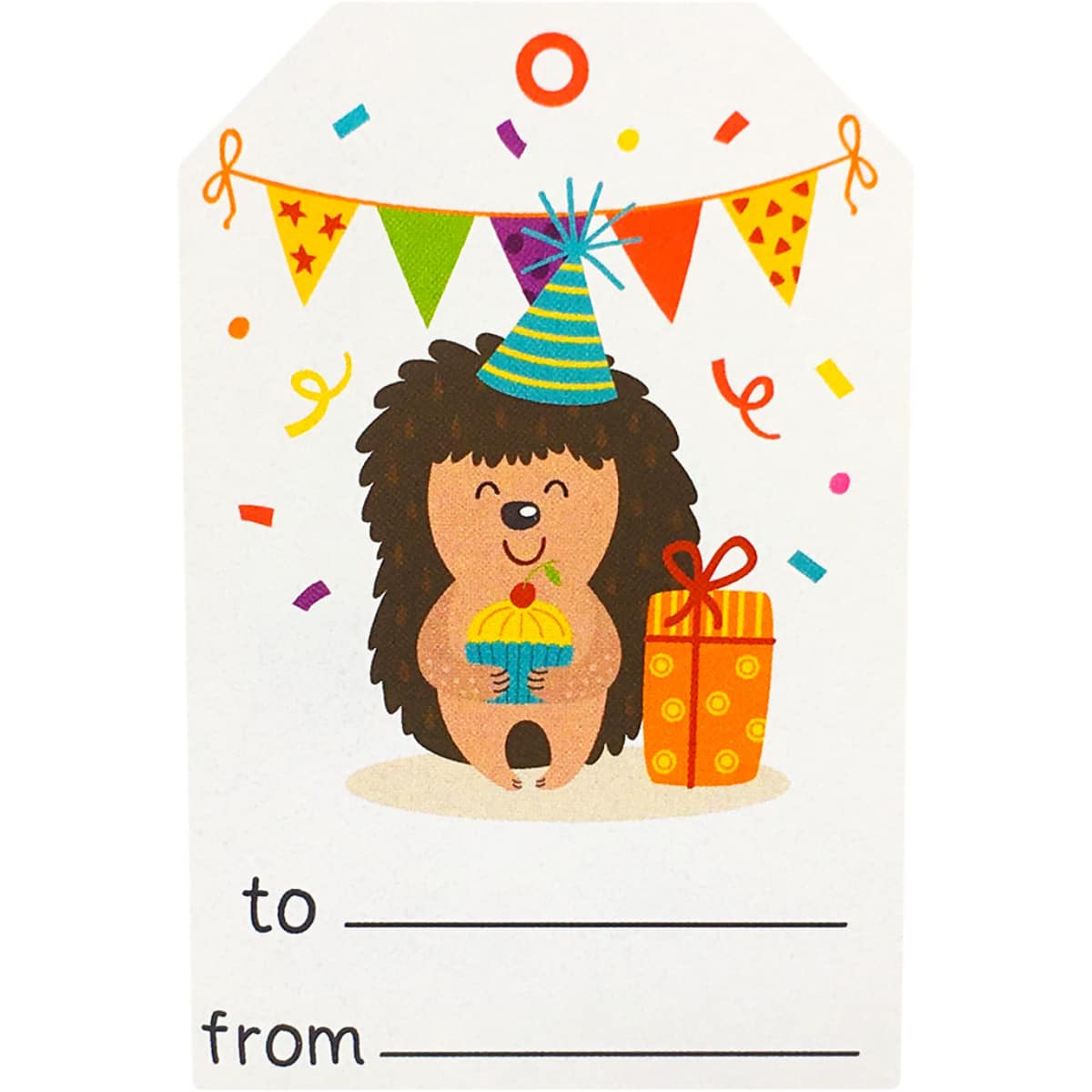 QTY 100 Lil' Animal Happy Birthday Gift Tags