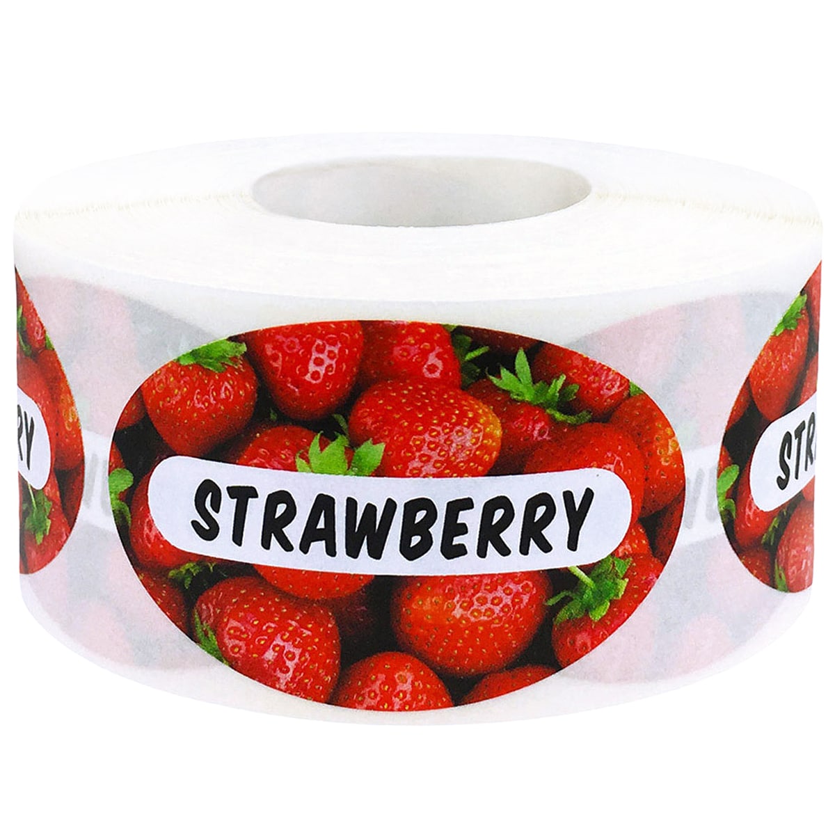 Strawberry Labels with Real Image