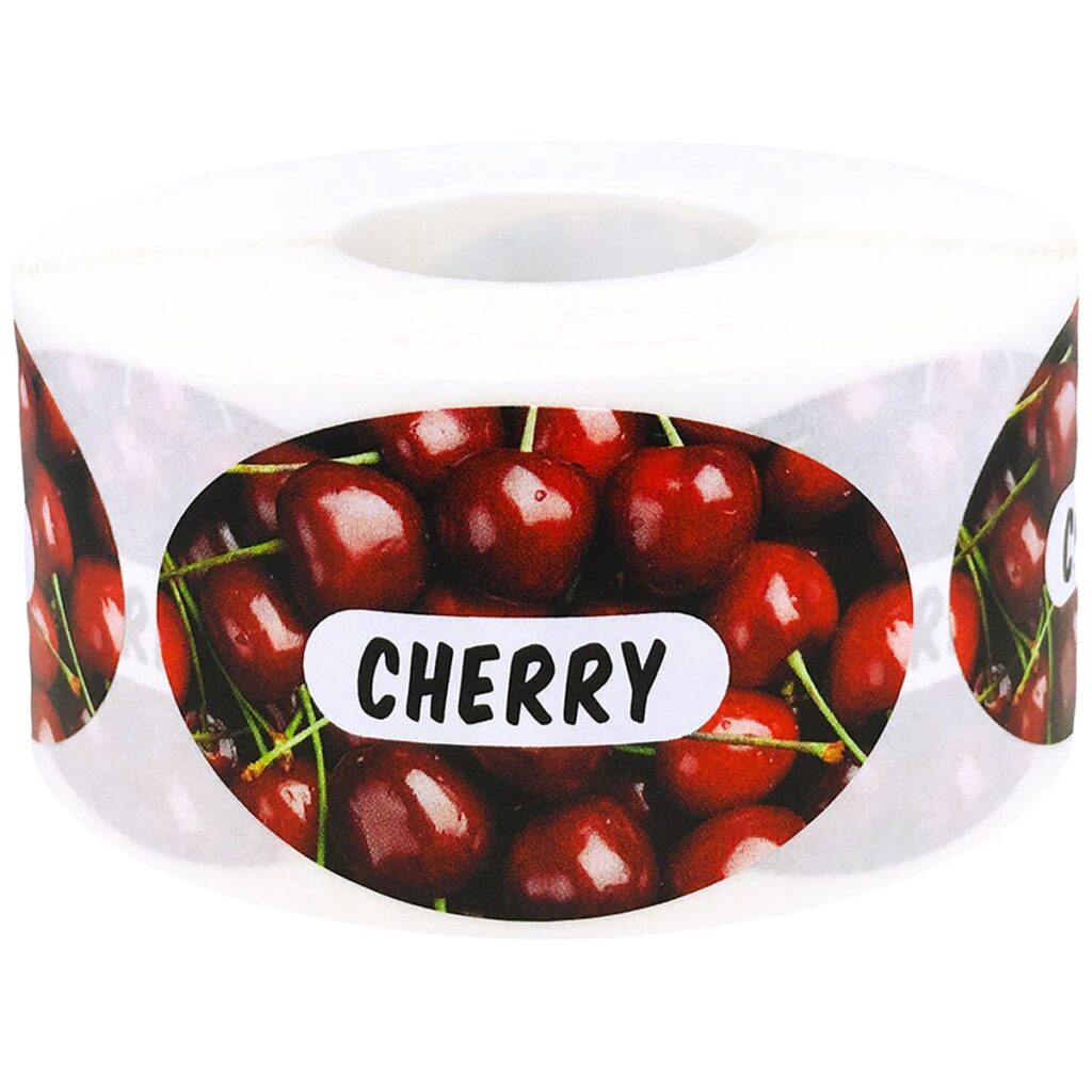 Cherry Labels with Real Image for Bakery | InStockLabels.com