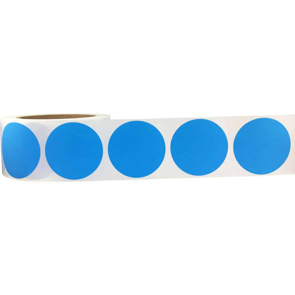 Fluorescent Blue Color Code Labels 2