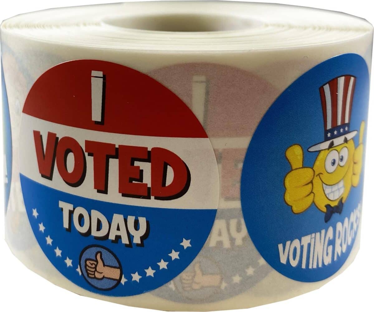 I Voted Stickers for Kids Semi-Gloss 1.5"
