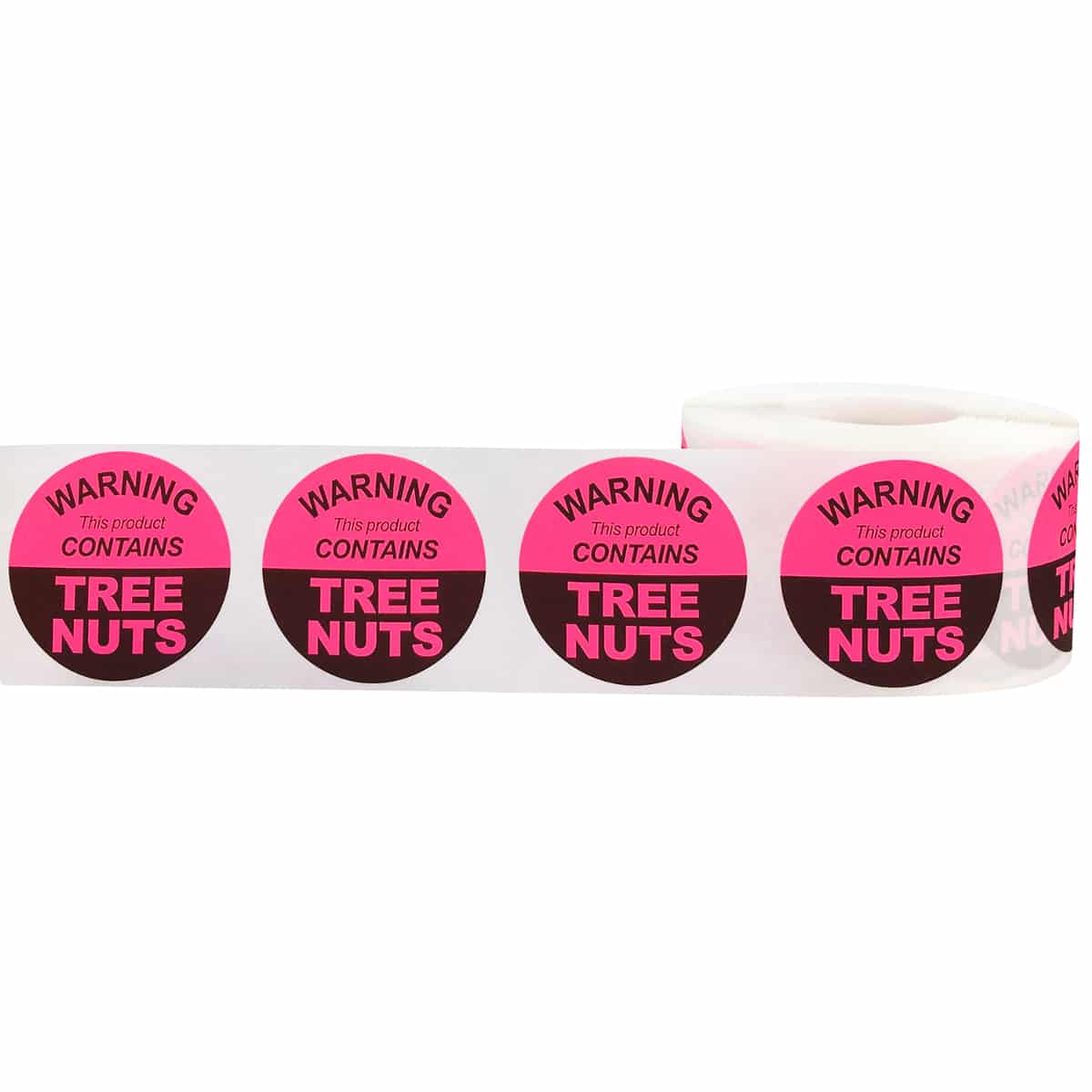 This Product Contains Tree Nuts Allergy Warning Labels