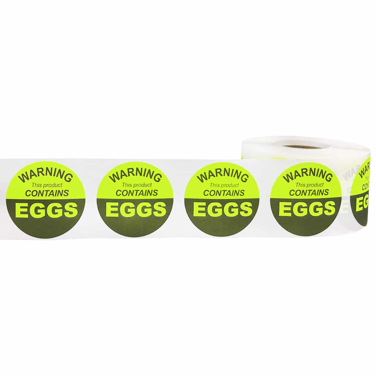 This Product Contains Eggs Allergy Warning Labels