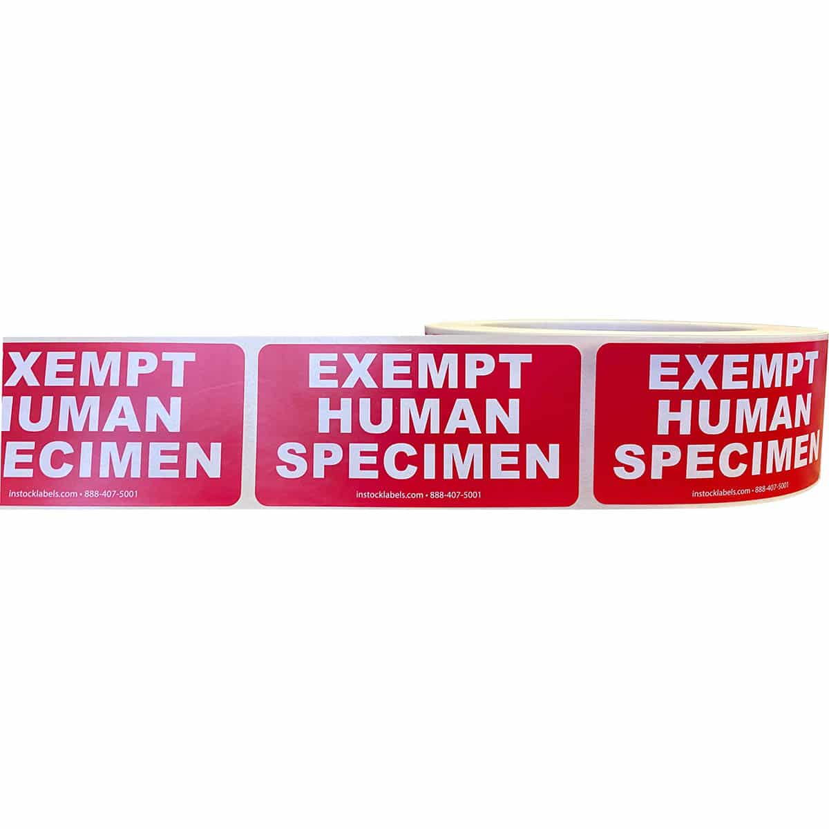 Exempt Human Specimen Warning Labels 1.5" x 3"