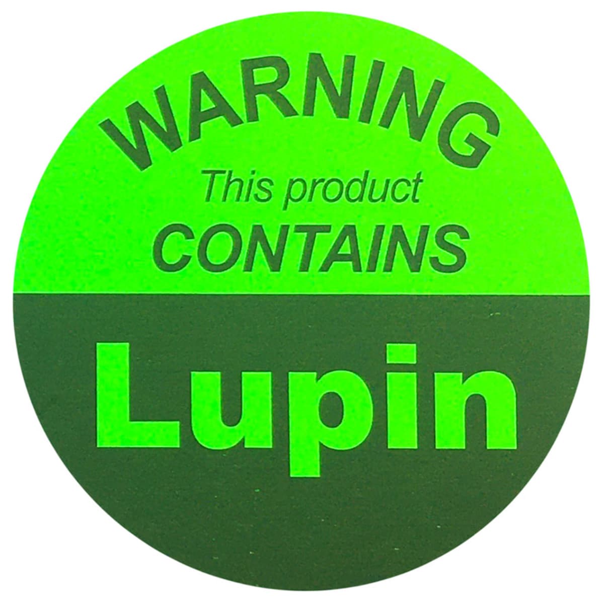 Lupin Allergy Warning Labels | 1.5" Round