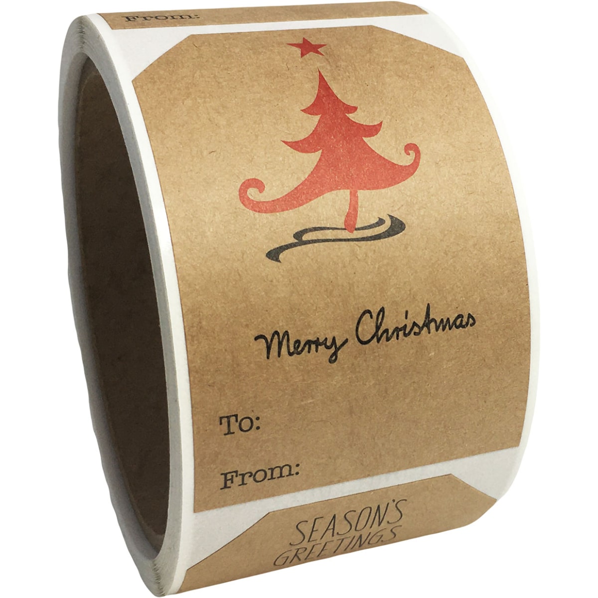 QTY 100 Minimalist Kraft Merry Christmas Gift Tags