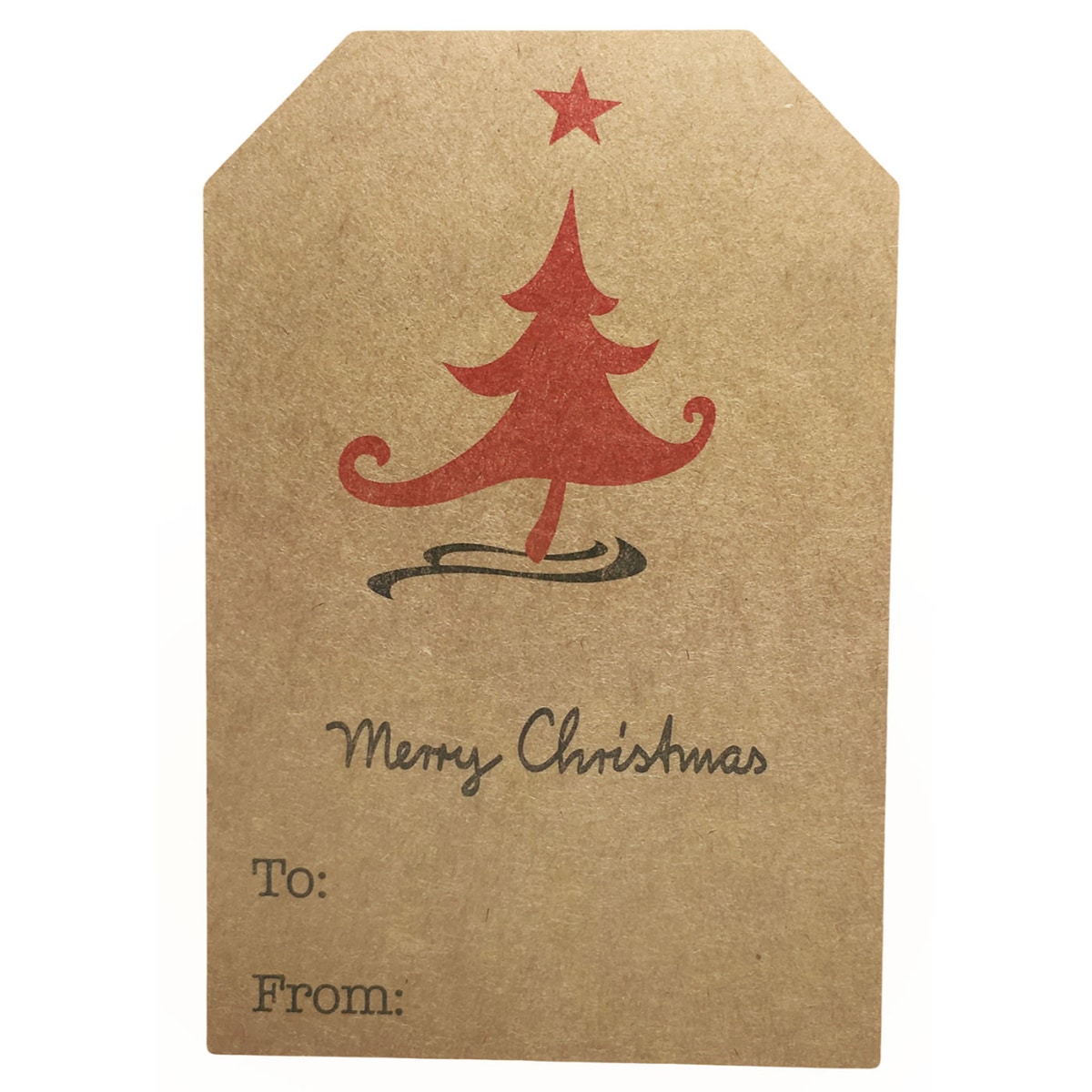 QTY 100 Minimalist Kraft Merry Christmas Gift Tags