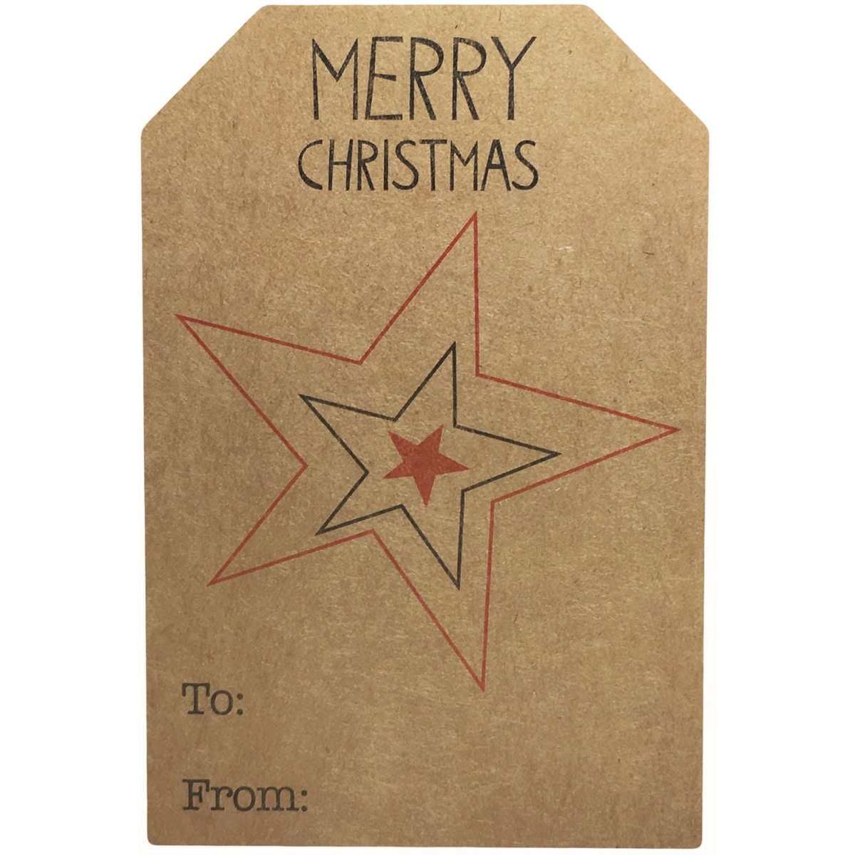 QTY 100 Minimalist Kraft Merry Christmas Gift Tags
