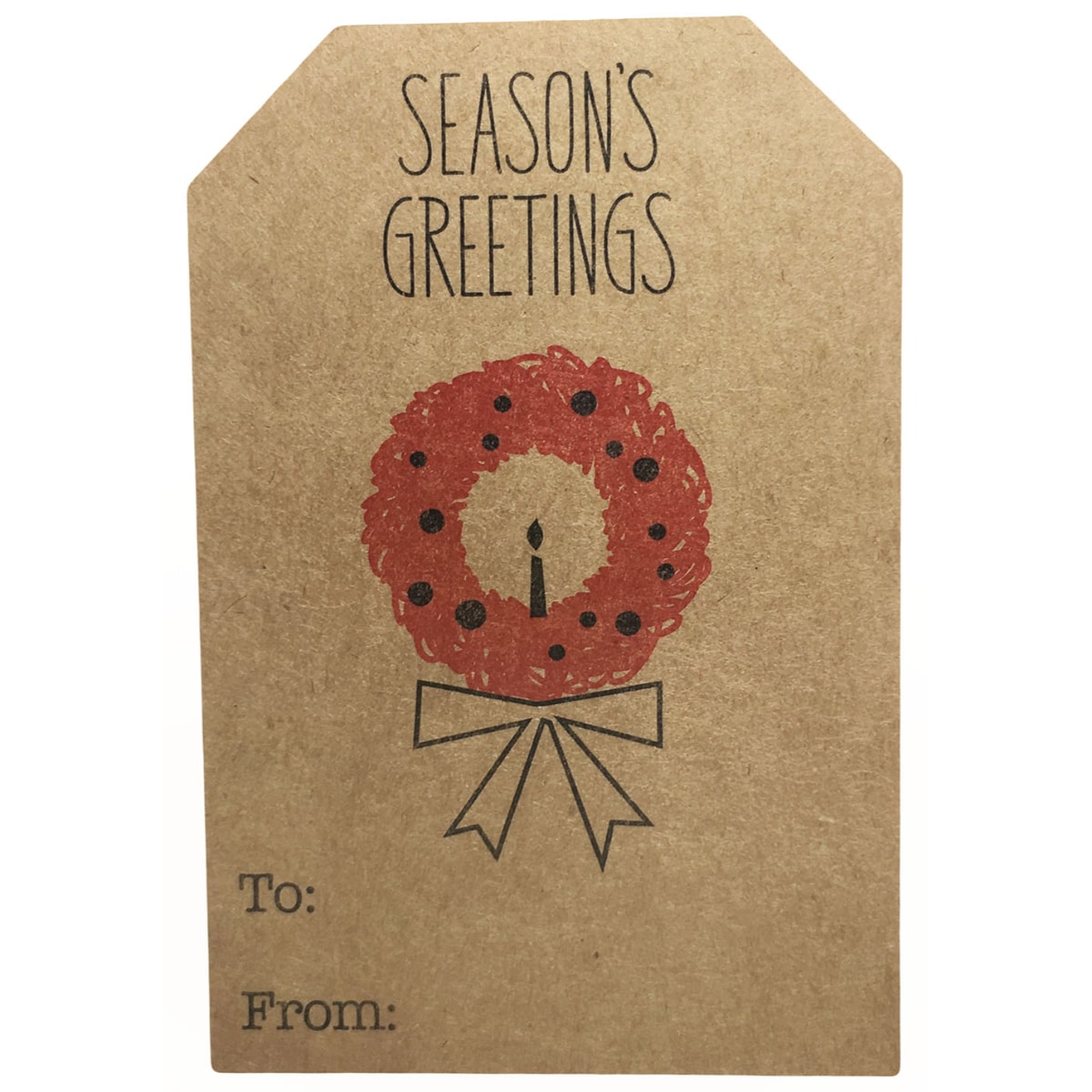 QTY 100 Minimalist Kraft Merry Christmas Gift Tags