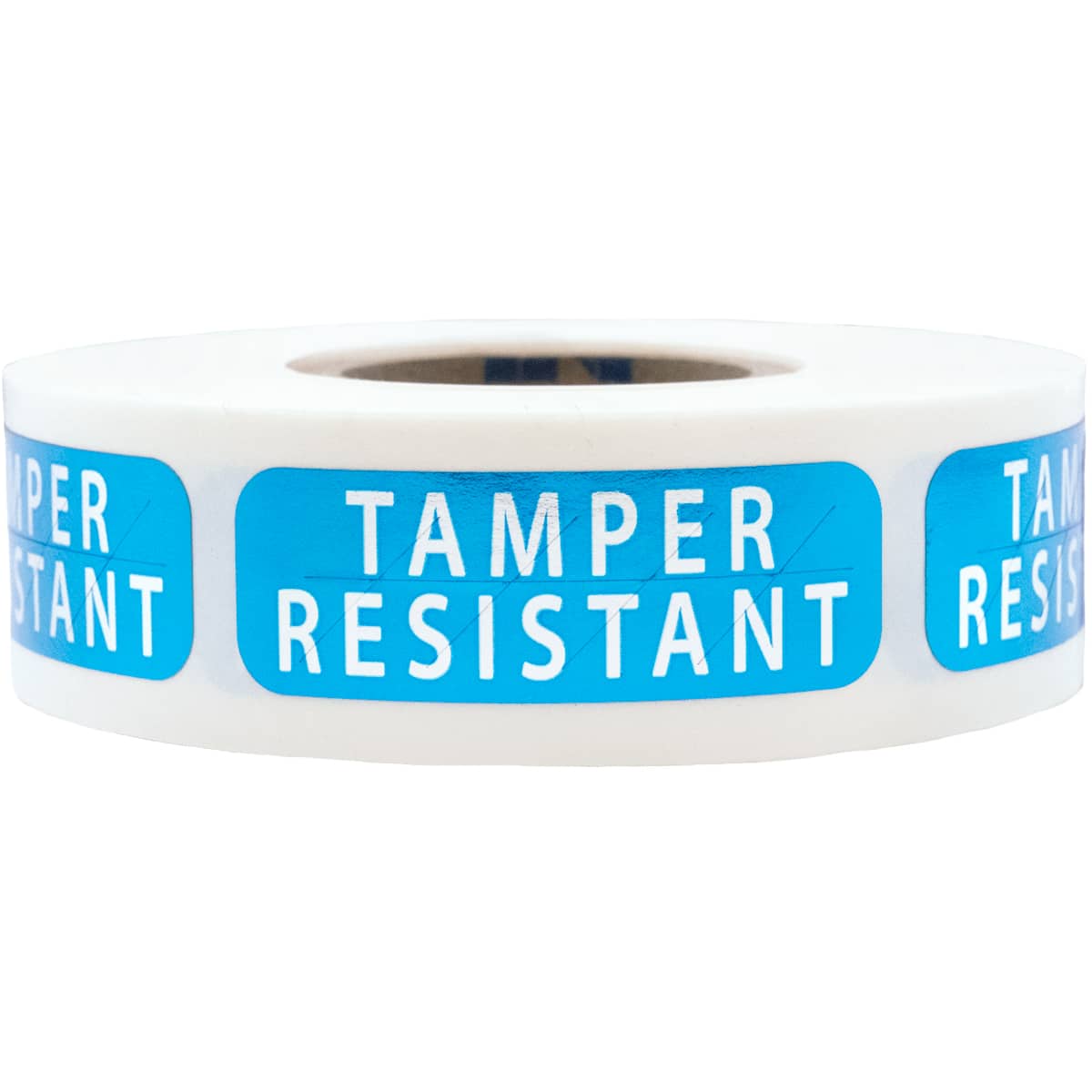 Tamper Resistant Labels | 0.5" x 1.5" - Metallic Blue