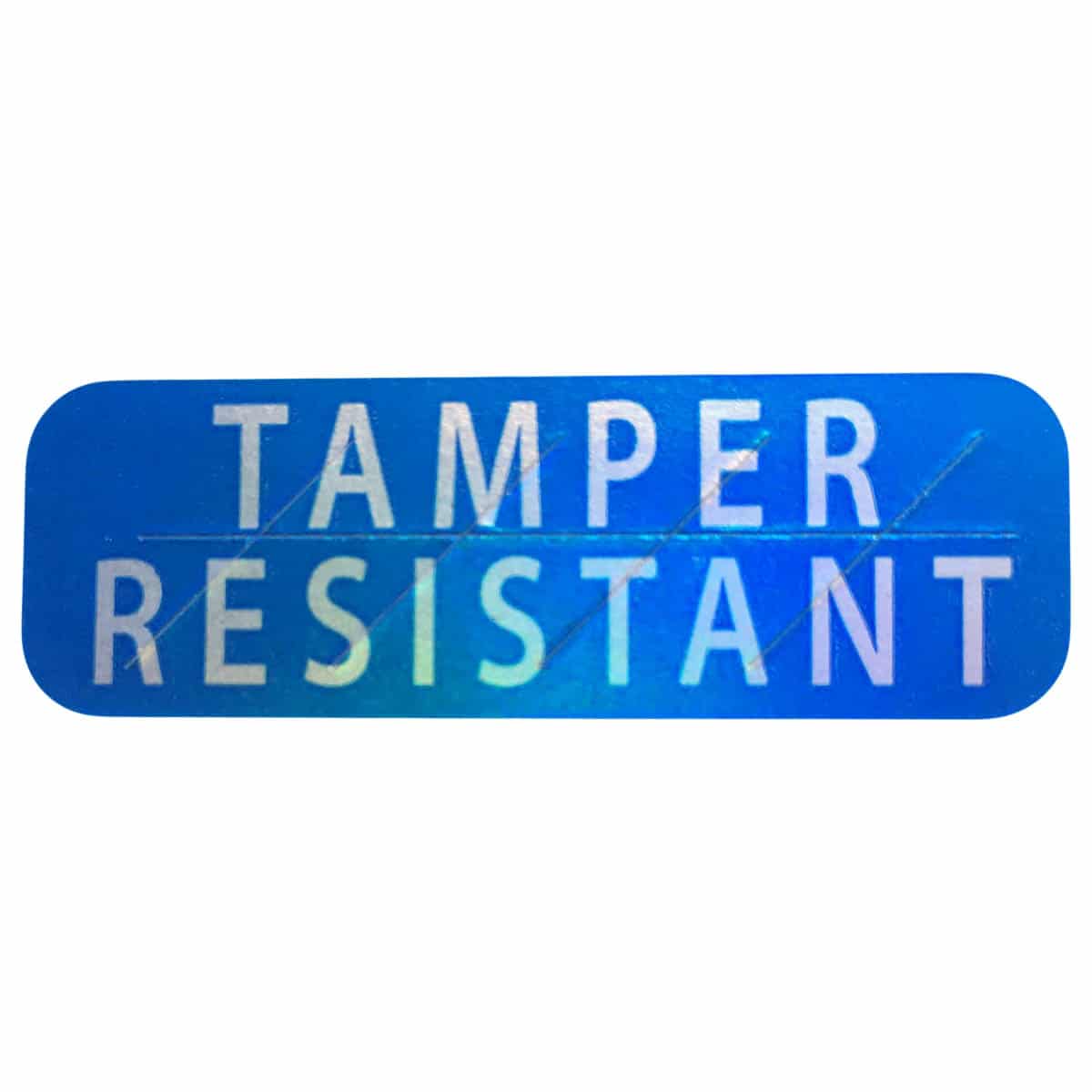 Tamper Resistant Labels | 0.5" x 1.5" - Metallic Blue