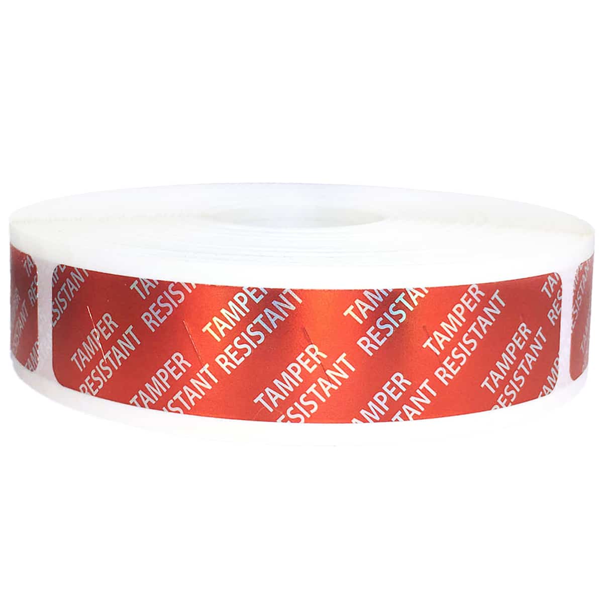 Tamper Resistant Labels | 0.75" x 3.5" - Metallic Red