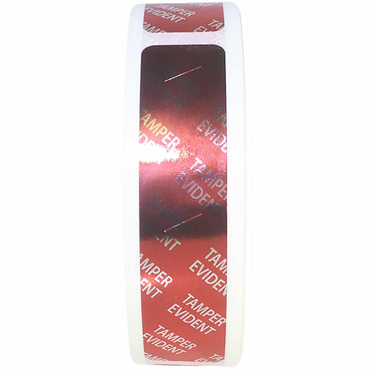 Long Red Tamper Evident Labels