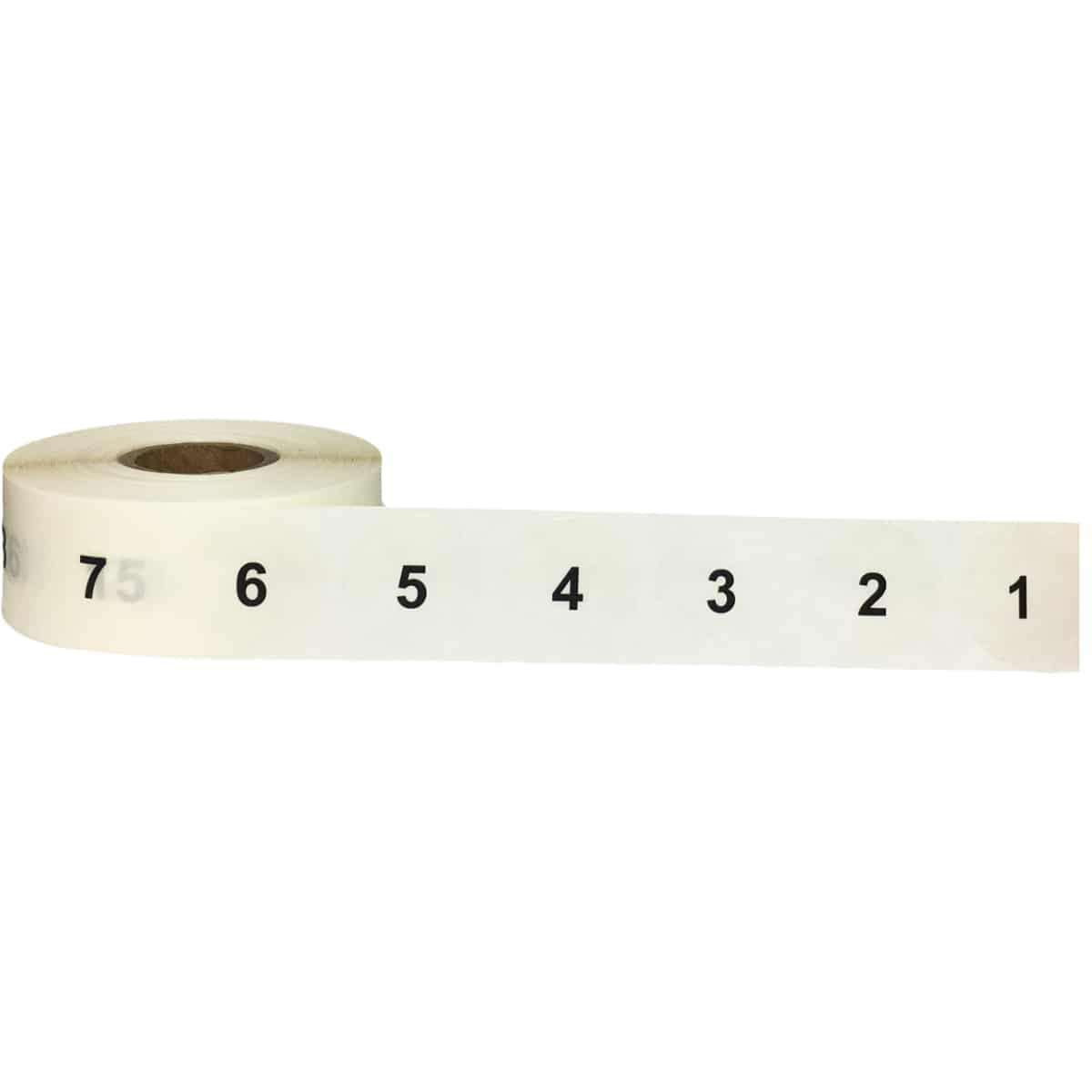 Ultra Clear Consecutive Number Stickers 1 - 1000 | 1" Inch Round