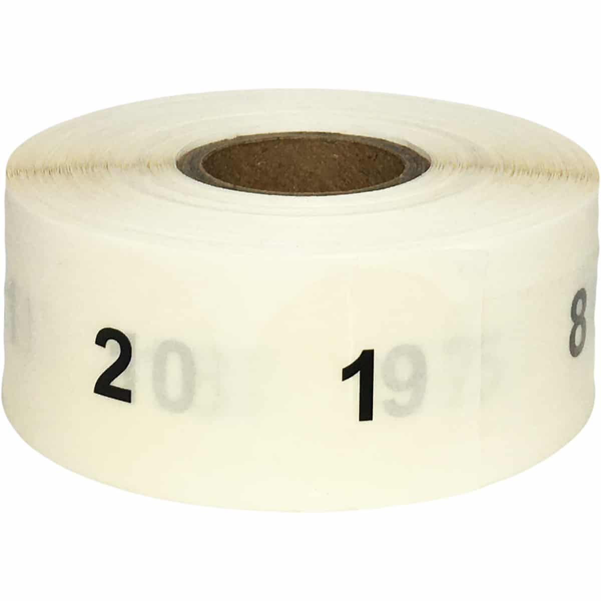 Ultra Clear Consecutive Number Stickers 1 - 1000 | 1" Inch Round