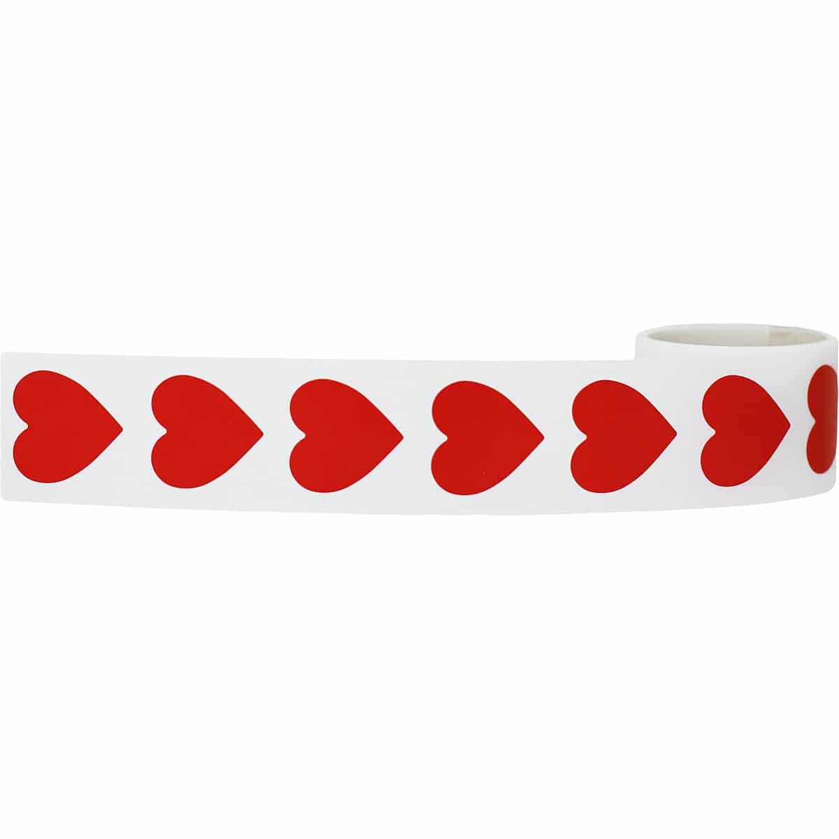 3/4" Red Heart Stickers - Qty 50