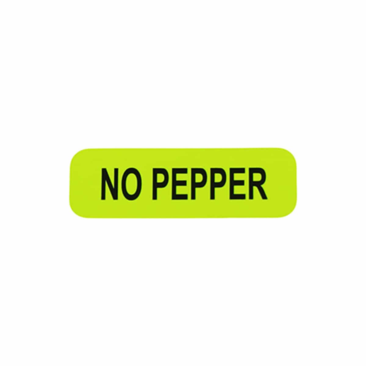 No Pepper Healthcare Labels 0.5 x 1.5"