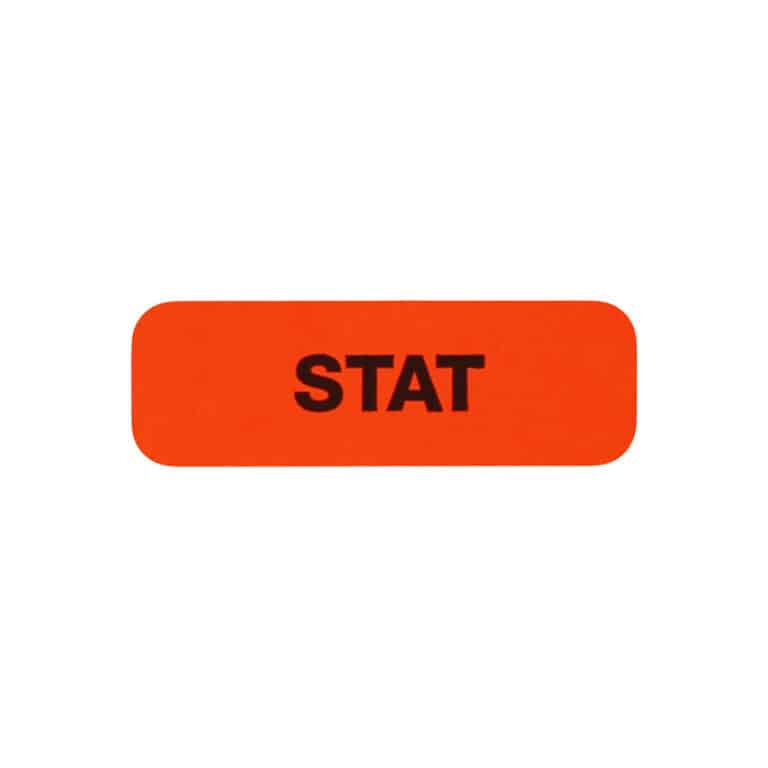 STAT Warning File Labels - 500/Roll - InStockLabels.com