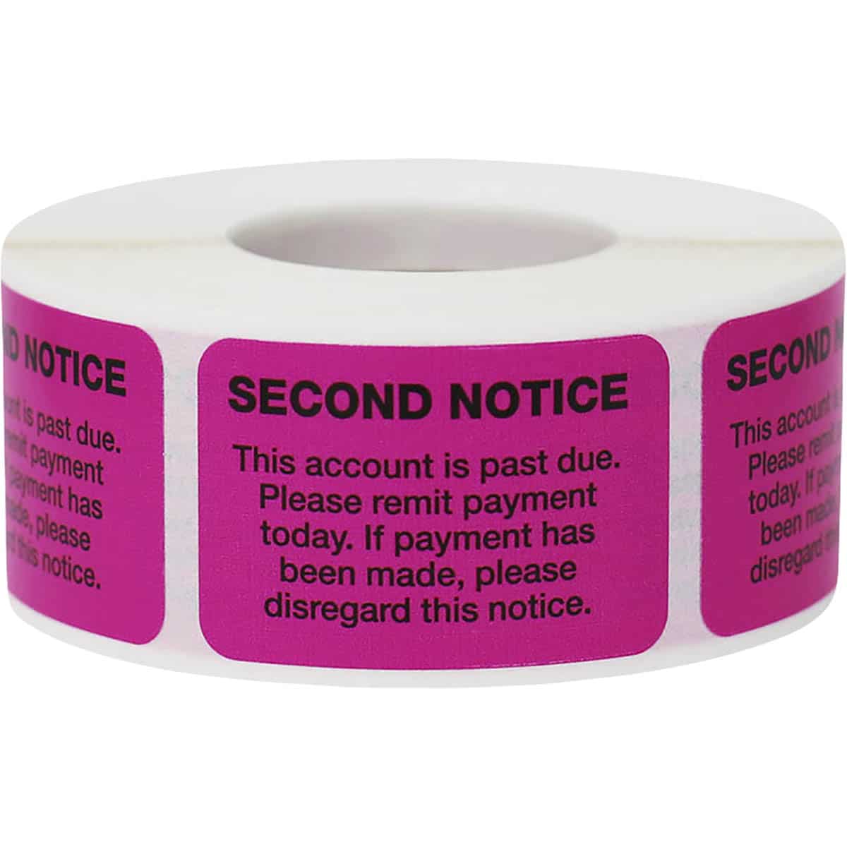 Past Due Second Notice Labels | 1" x 1.5"