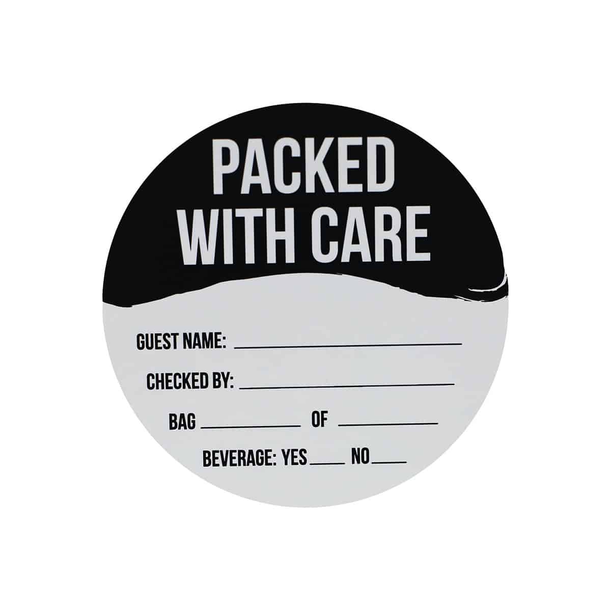 Packed with Care Food Delivery Labels