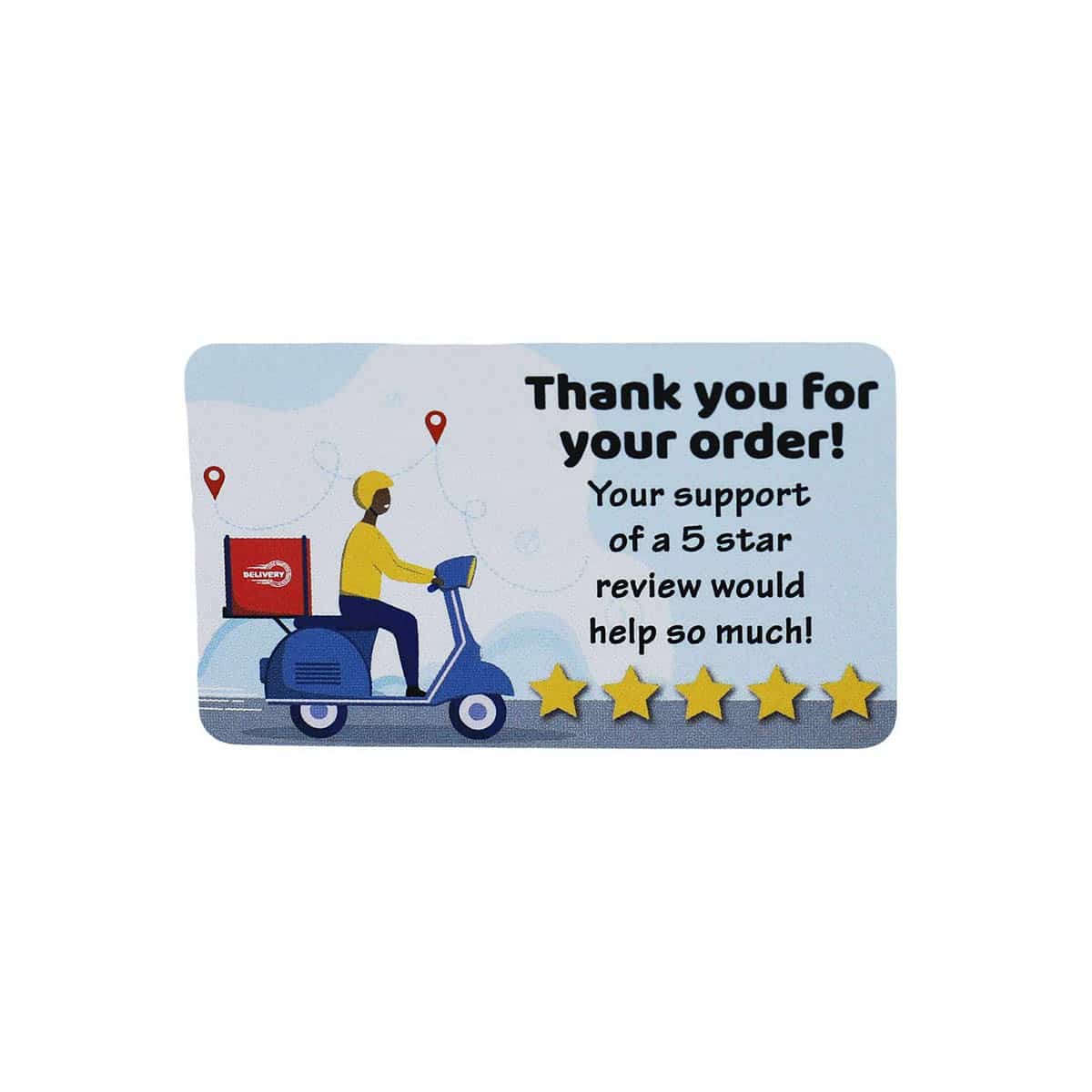 Thank You for Your Order 5 Star Review Delivery Labels