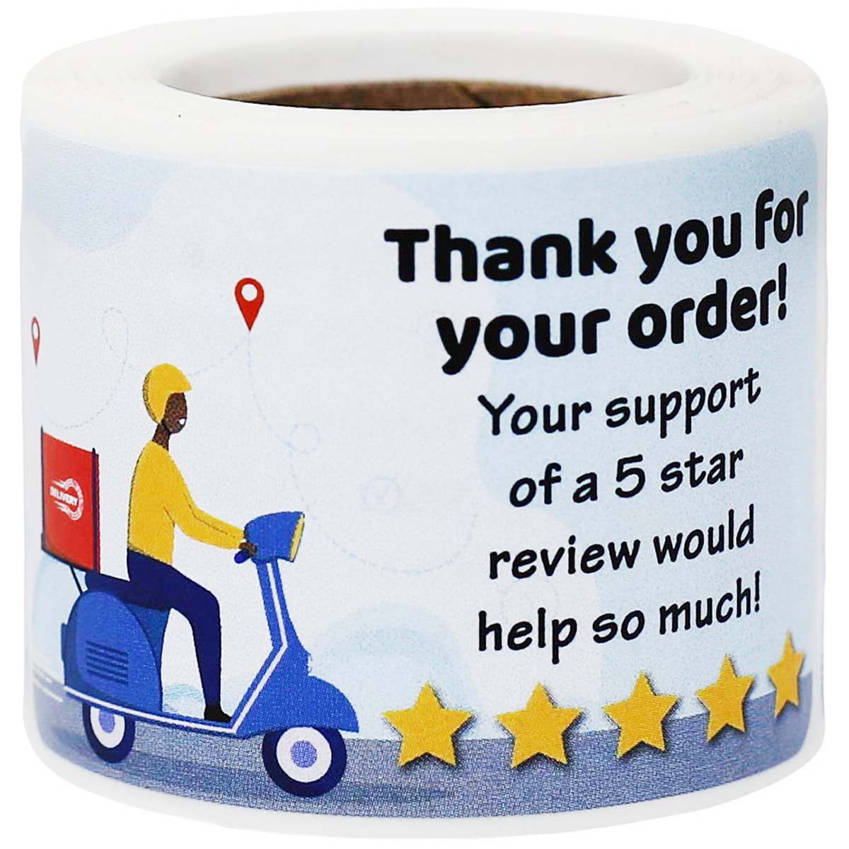 Thank You for Your Order 5 Star Review Delivery Labels