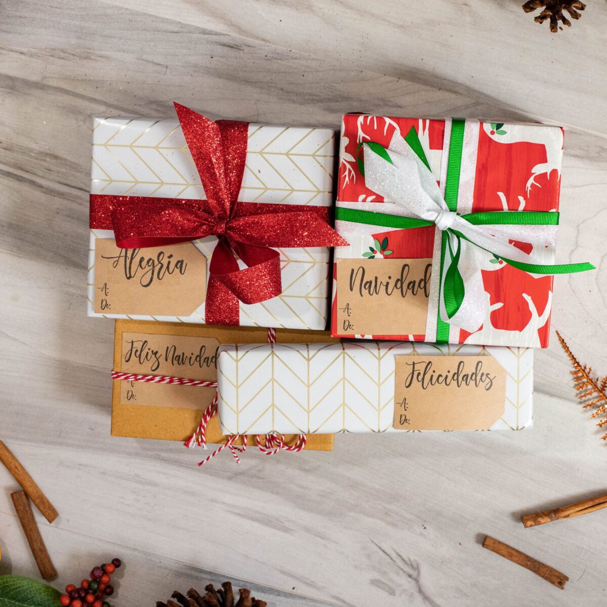 Kraft Spanish Charming Gift Tags QTY 100