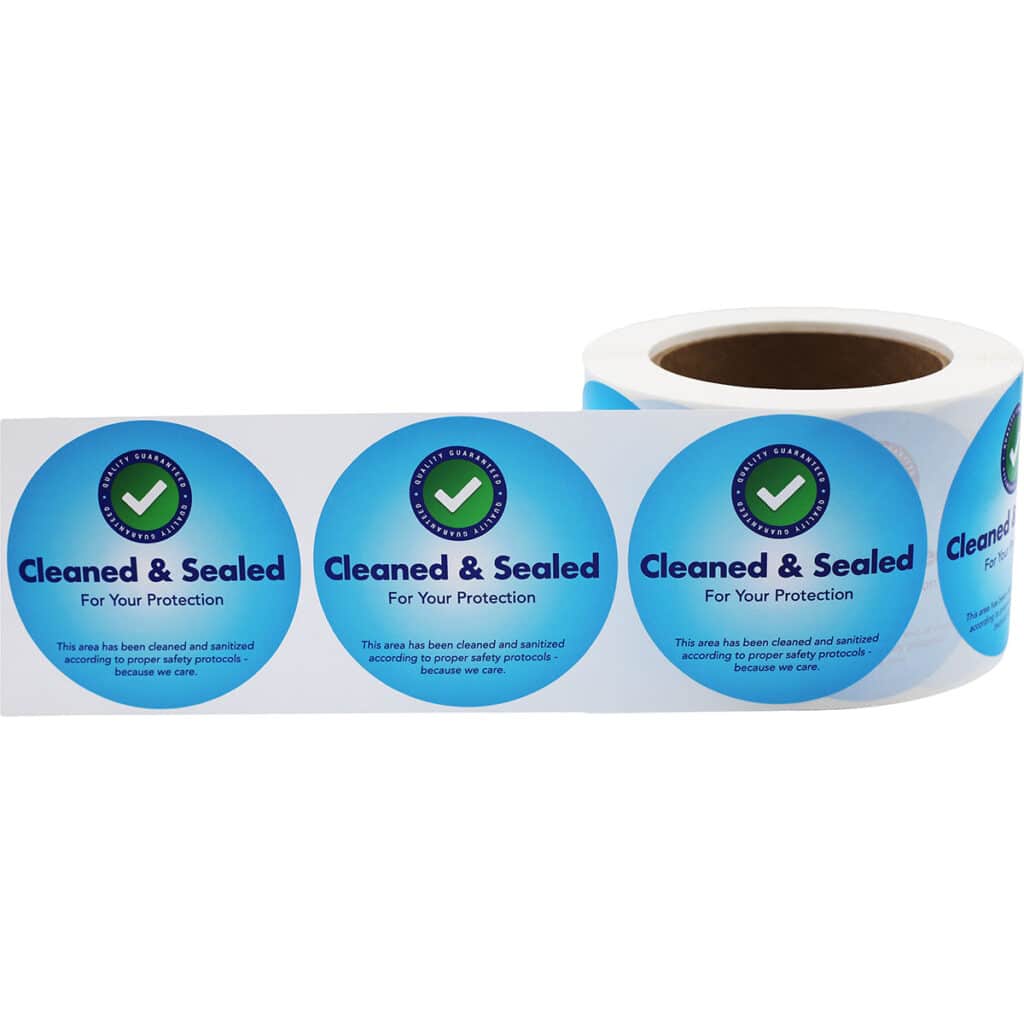 Blue Cleaned and Sealed Labels | 3â€³ Round QTY 500 - InStockLabels.com