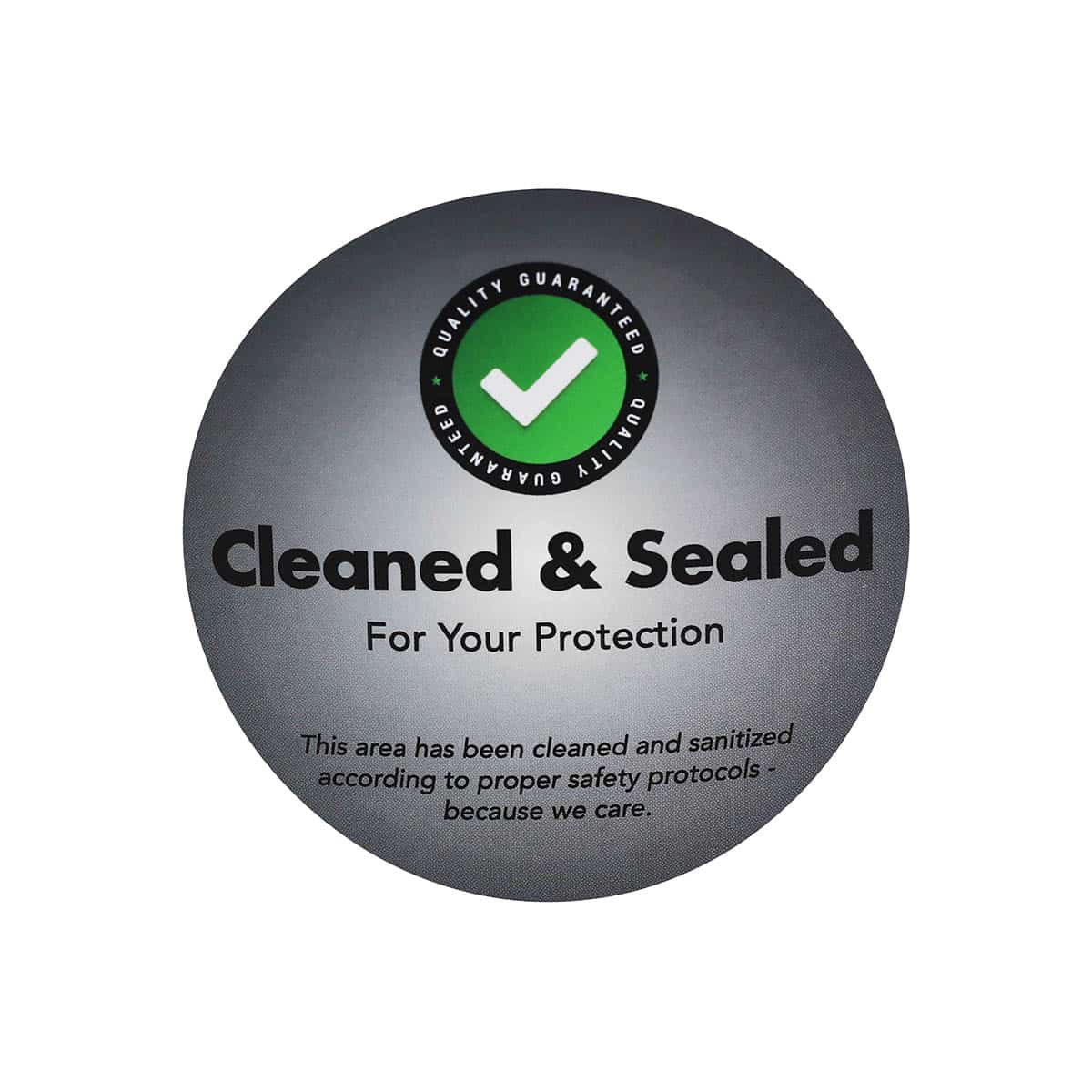 Black Cleaned and Sealed Labels | 3" Round