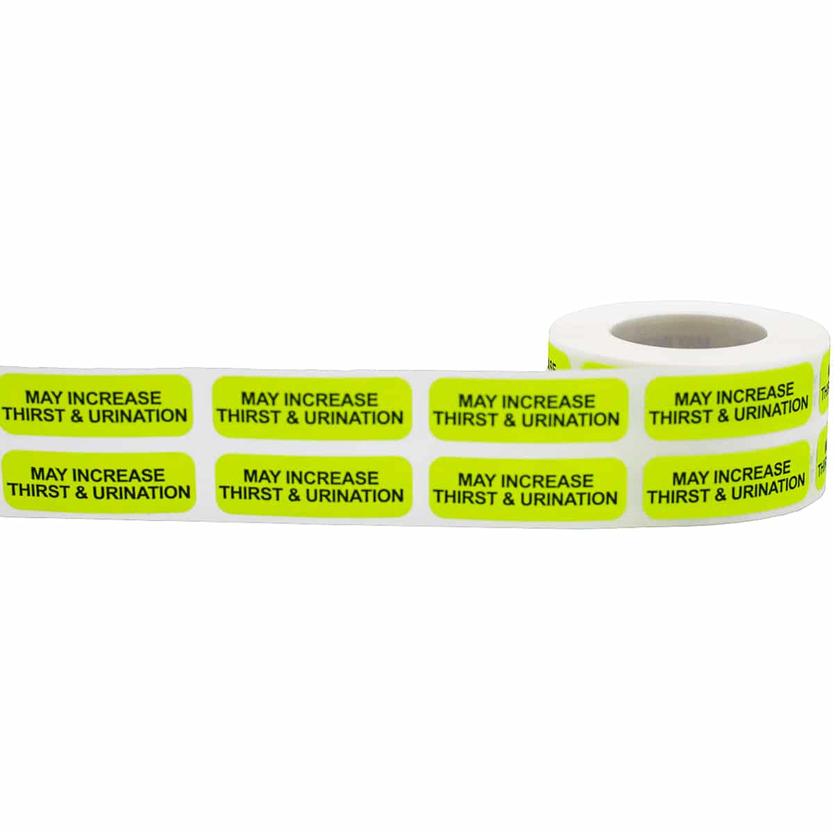 May Increase Thirst & Urination Labels | 0.5" x 1.5"