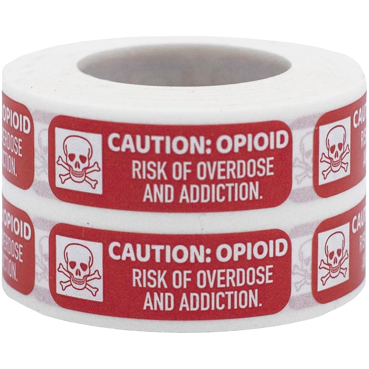 Caution: Opioid Risk of Overdose and Additions Labels | 0.5" x 1.5"