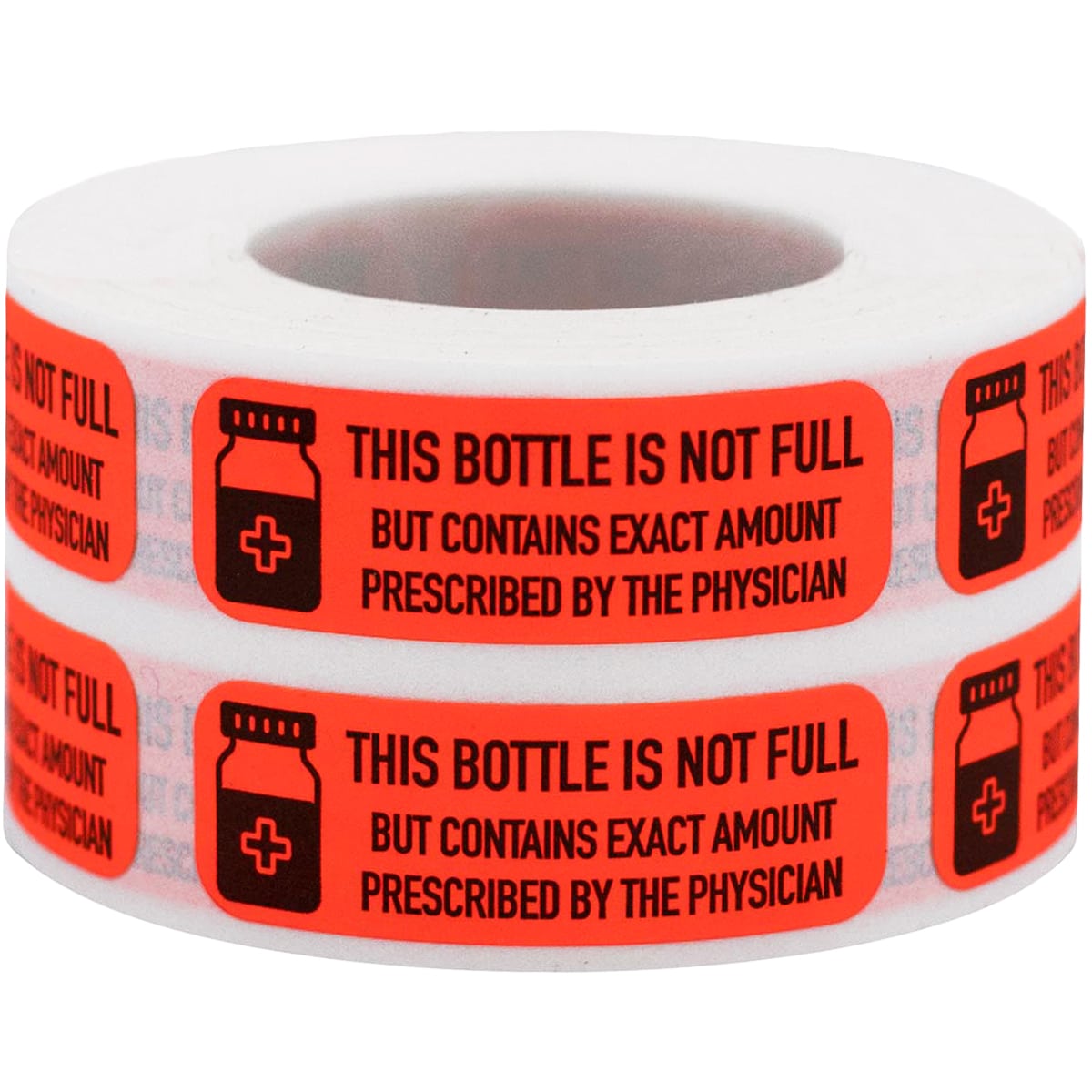 This Bottle is Not Full Pharmacy Warning Labels | 0.5" x 1.5"