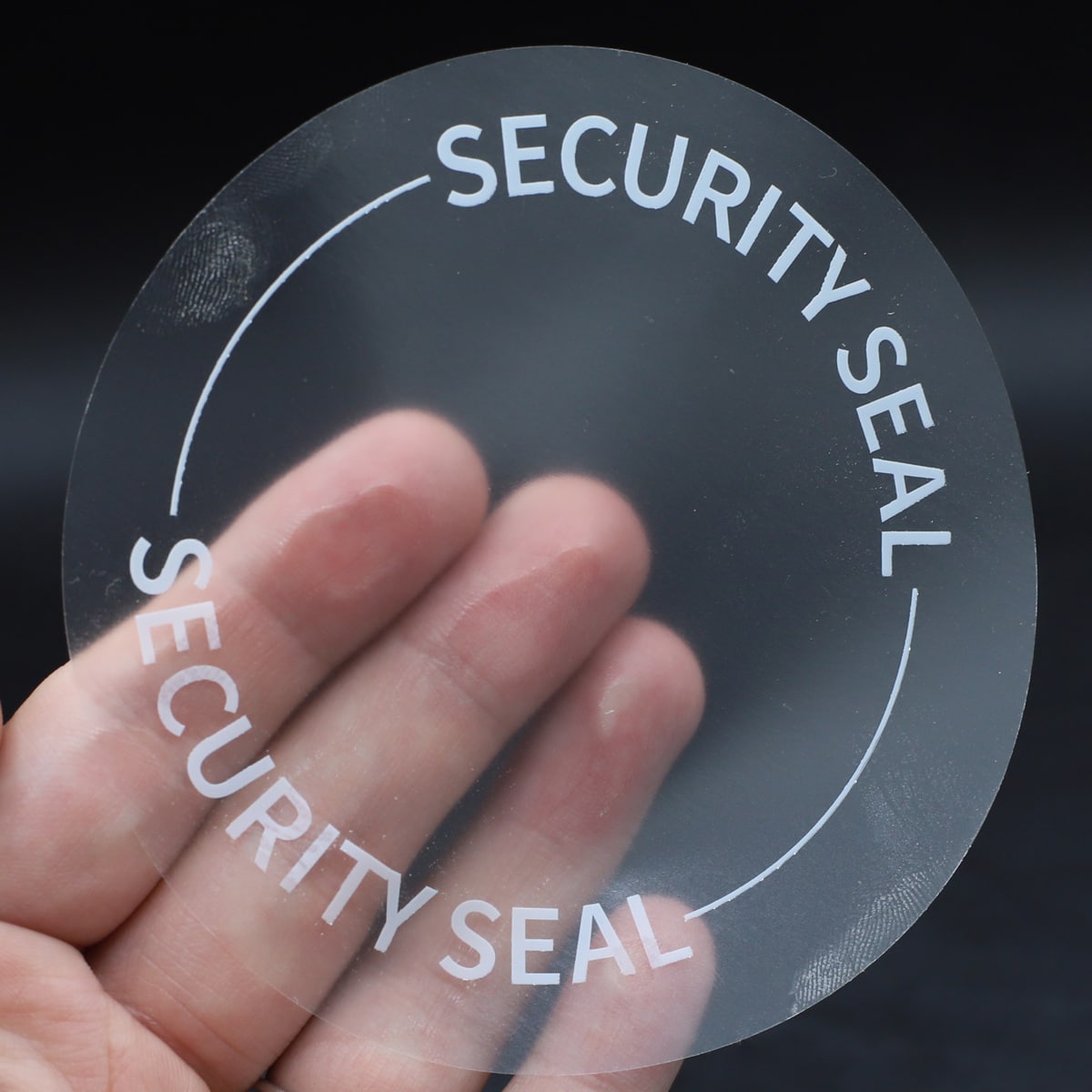 Clear Security Seal Labels 4" Round