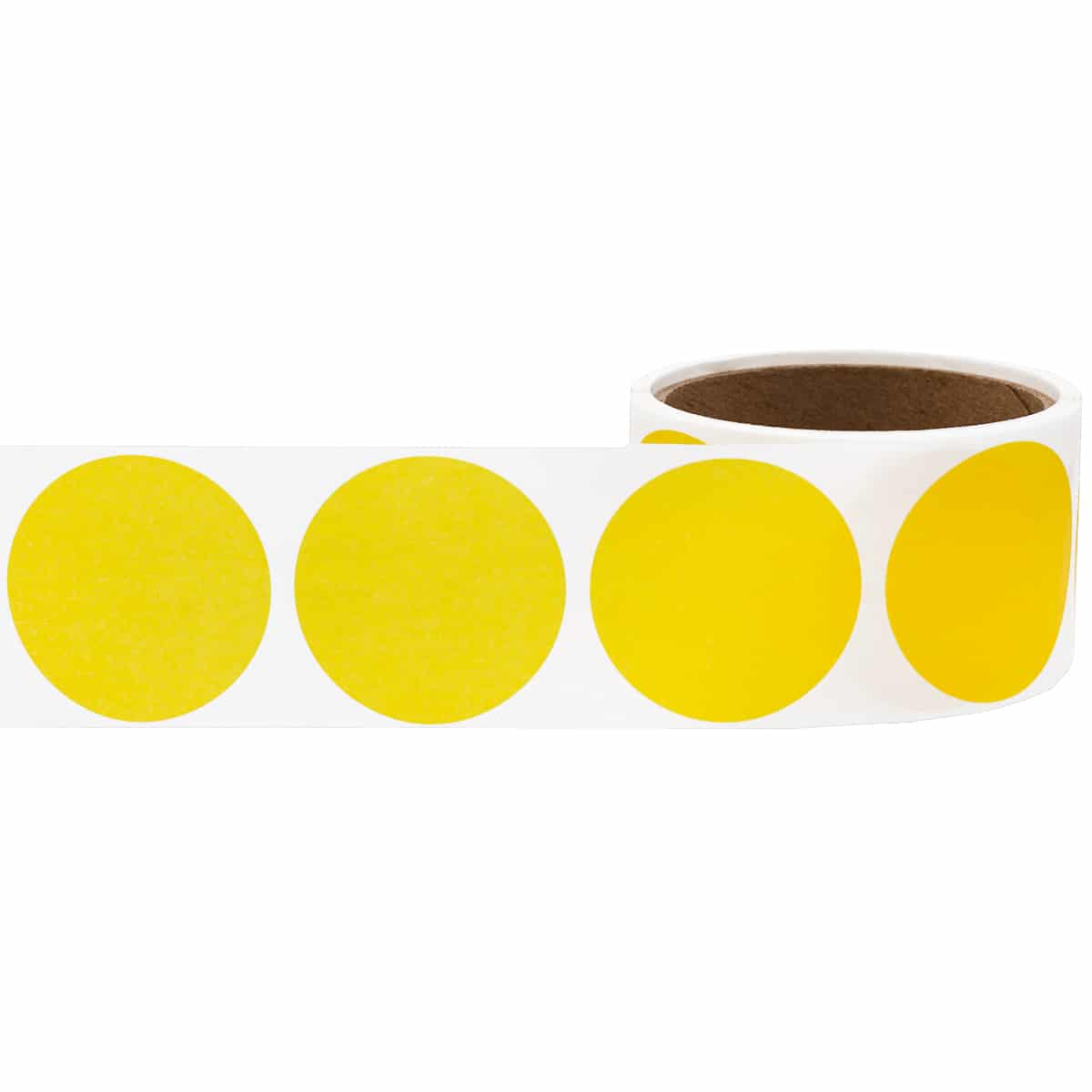 Yellow Dissolvable Color Coding Labels | 2" Round