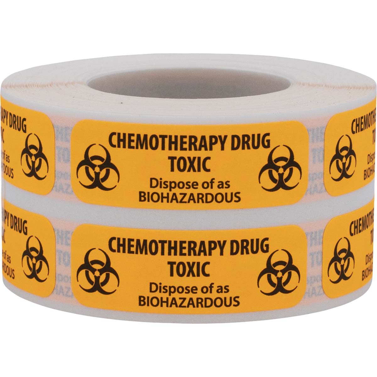 Chemotherapy Drug Toxic Dispose of as Biohazardous Warning Labels