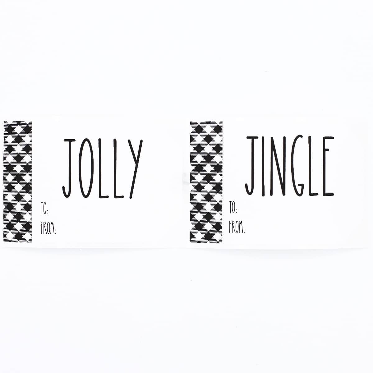White Farmhouse Style Holiday Gift Tag Stickers QTY 100
