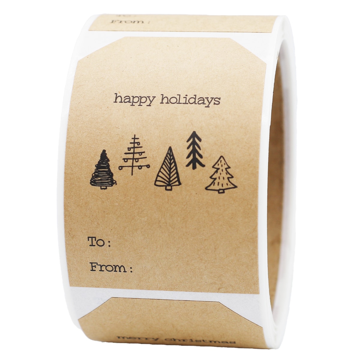 QTY 100 Boho Christmas Tree Kraft Gift Tags