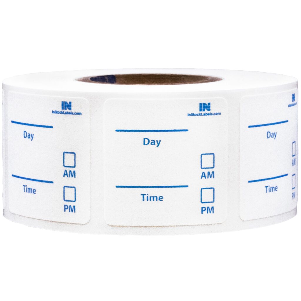 Basic Dissolvable Food Rotation Labels 1 Inch Square - InStockLabels.com