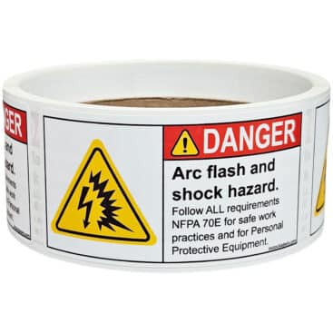 NFPA 70E Arc Flash and Shock Hazard ANSI Danger Labels QTY 100 ...