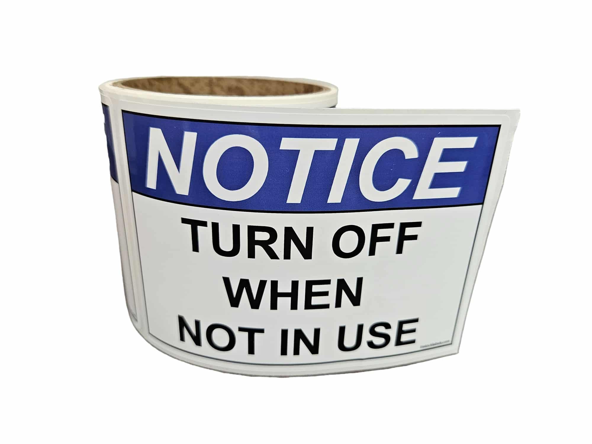 Notice Turn Off When Not in Use Labels