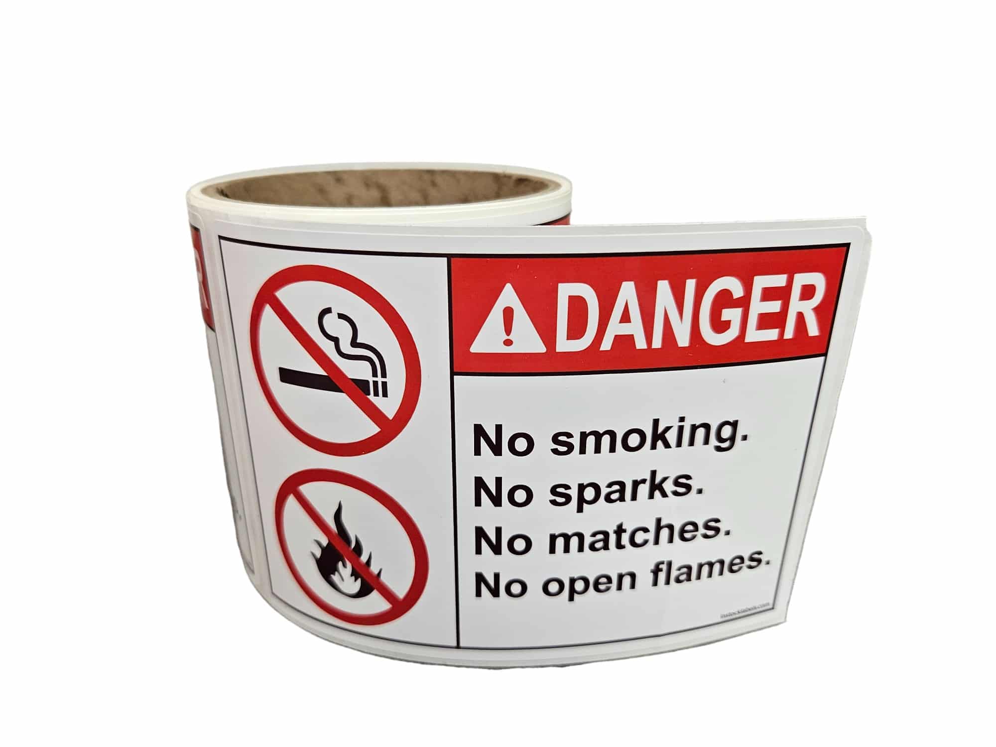 No Smoking, Sparks, Matches, & Open Flames Danger Labels