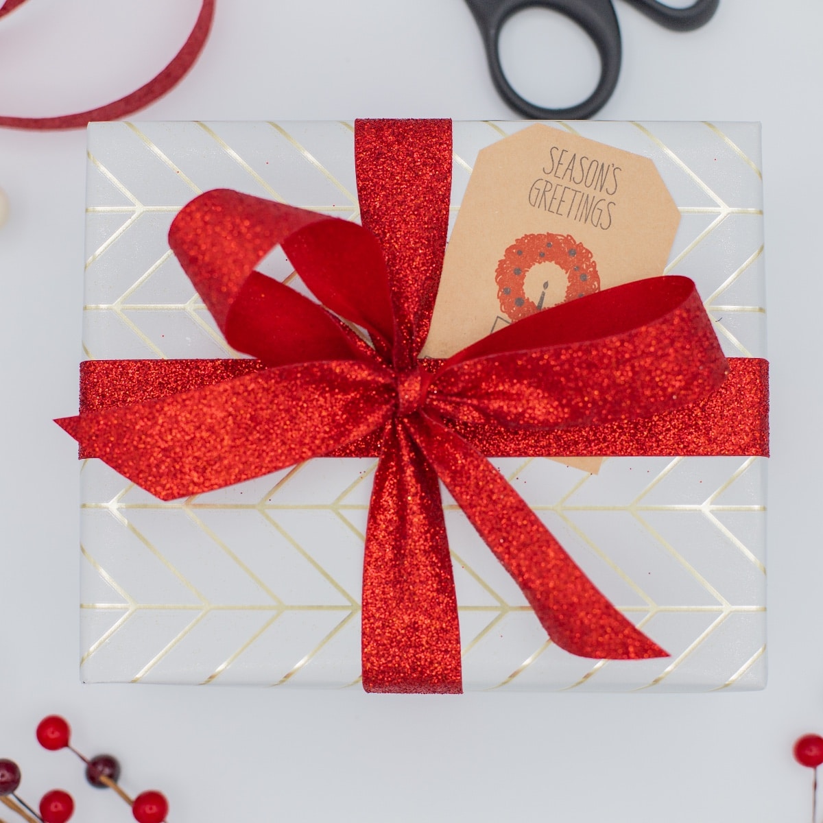 QTY 100 Minimalist Kraft Merry Christmas Gift Tags