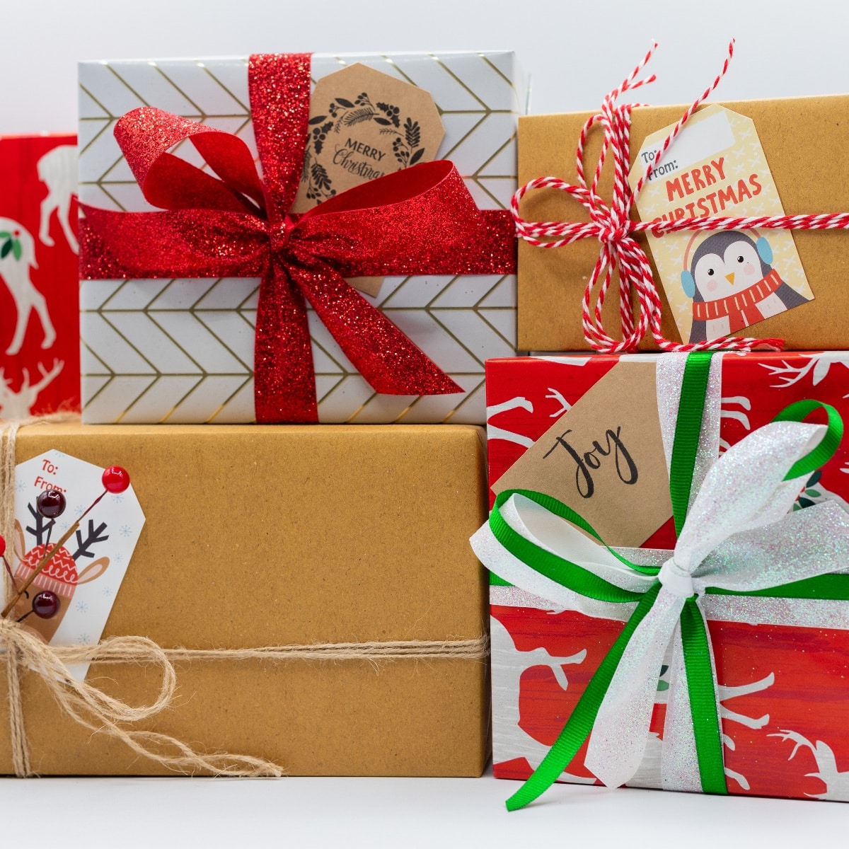 QTY 100 Minimalist Kraft Merry Christmas Gift Tags
