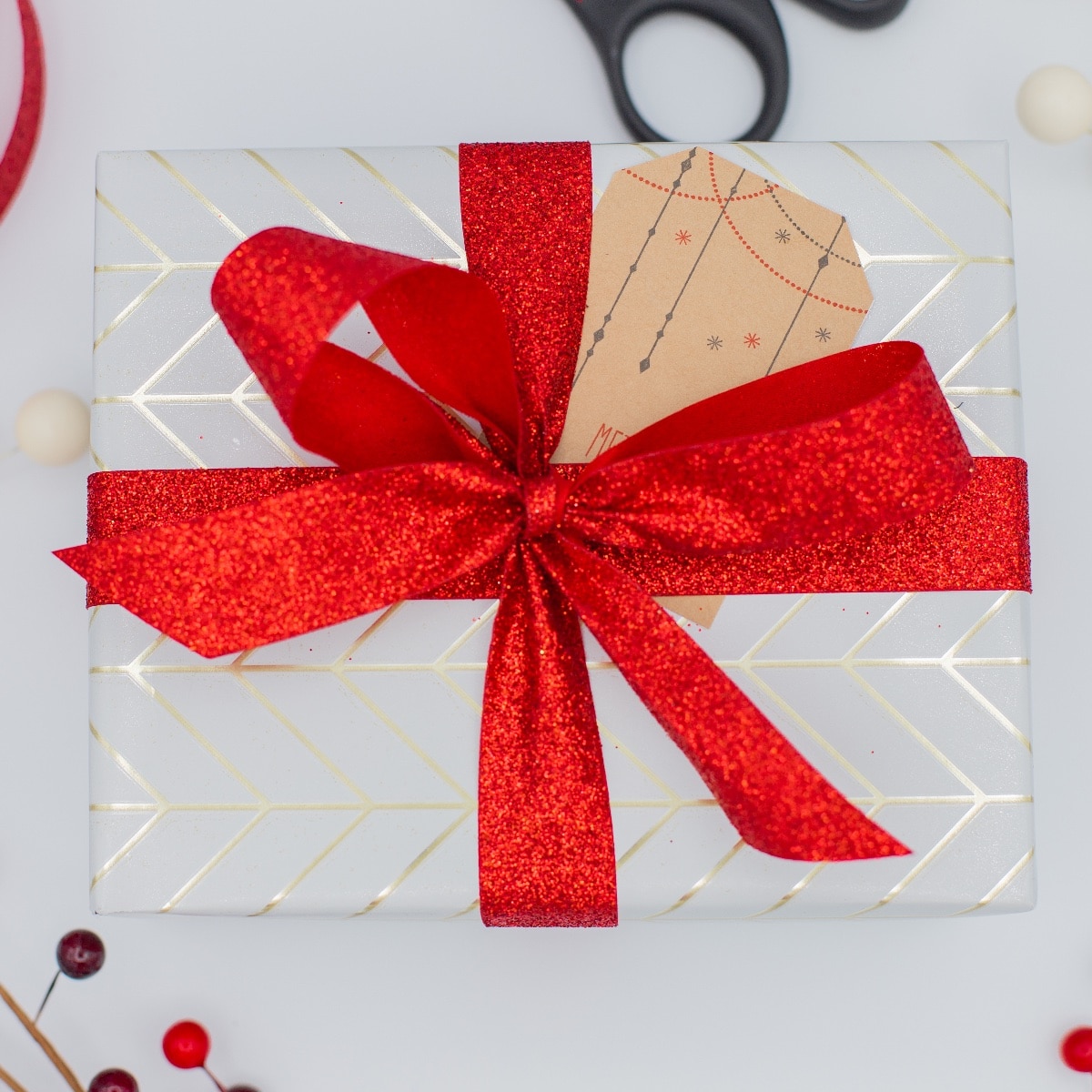 QTY 100 Minimalist Kraft Merry Christmas Gift Tags