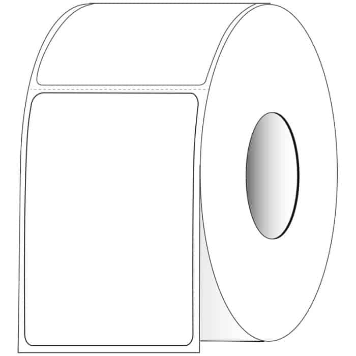 Thermal Transfer Perforated White Labels | 3" Inch Core | 4" x 6" | 1000 Count