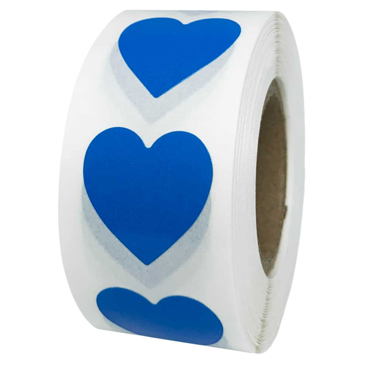 Blue Heart Stickers 3/4 Inch