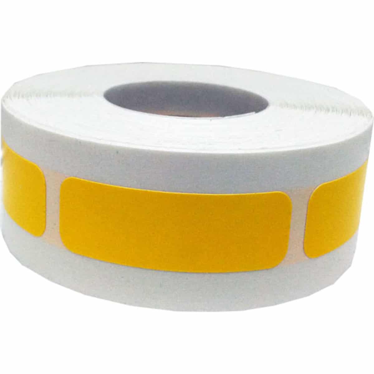 Small Yellow Color Code Rectangle Labels 0.5" x 1.5"