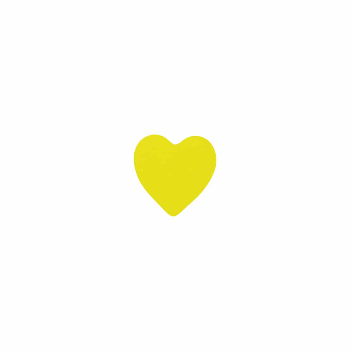 Small Yellow Heart Stickers 1/2" Wide